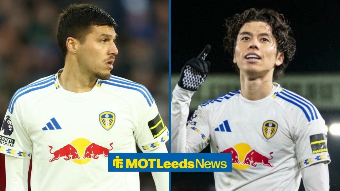 Joel Piroe and Ao Tanaka alongside each other.