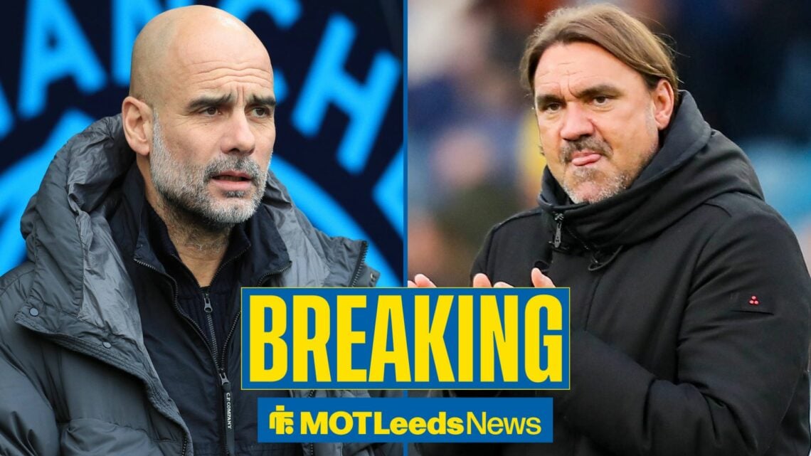 Daniel Farke Manager Of Leeds United applauds the fans during the Leeds United FC v AFC Bournemouth English Premier League match at Elland Road and...