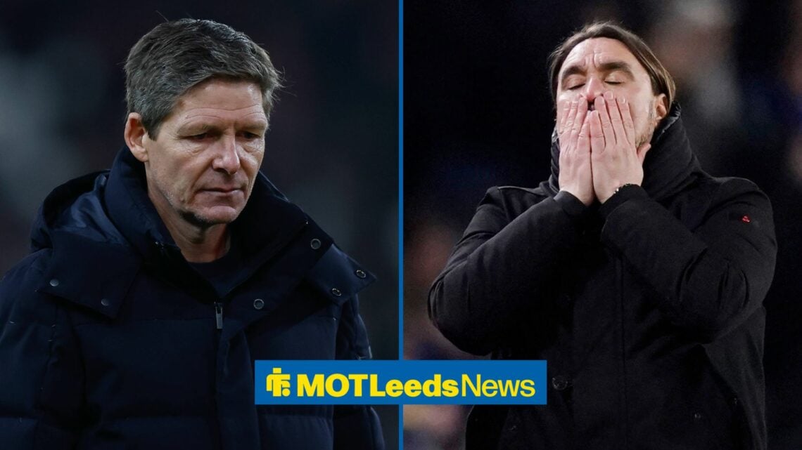 Oliver Glasner alongside a worried Daniel Farke