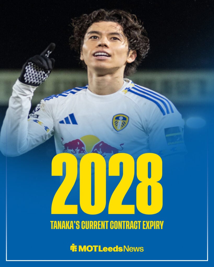 Ao Tanaka of Leeds United F.C celebrates his goal during the Premier League match between Leeds United and Liverpool.