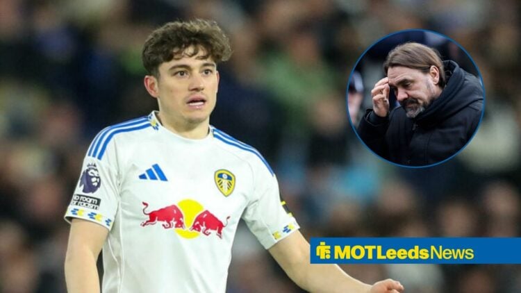 Daniel James Of Leeds United during the Leeds United v Sunderland Premier League match, Daniel Farke manager of Leeds United during the Birmingham ...