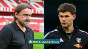 Daniel Farke Manager Of Leeds United during the Nottingham Forest v Leeds United Premier League match, Illan Meslier 16 of Leeds United during the warm-up ahead of the Premier League match between Manchester City and Leeds United.