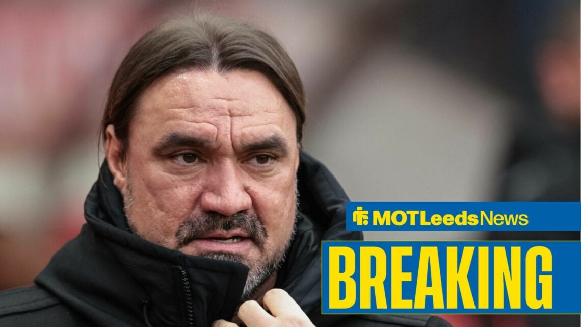 Daniel Farke manager of Leeds United ahead of kickoff during the Premier League match with Sunderland.