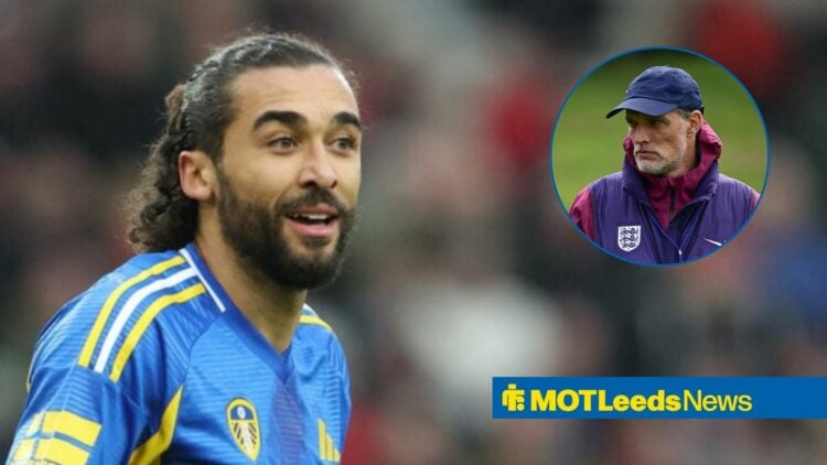 Dominic Calvert-Lewin of Leeds United reacts during the Sunderland vs Leeds United Premier League match, Thomas Tuchel of England during an England...