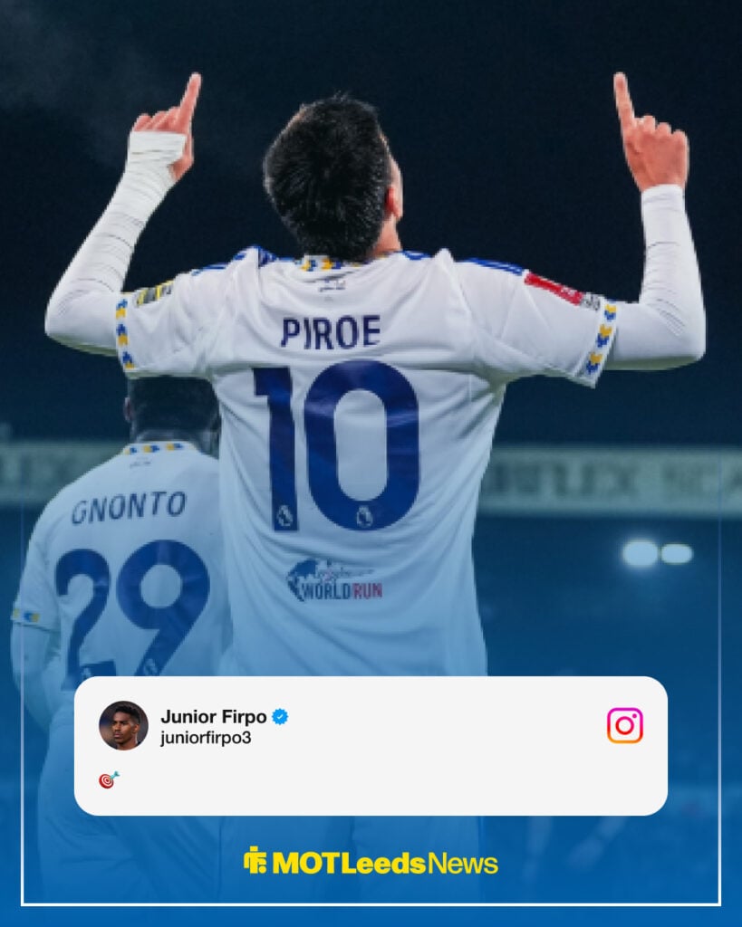 Junior Firpo message to Joel Piroe