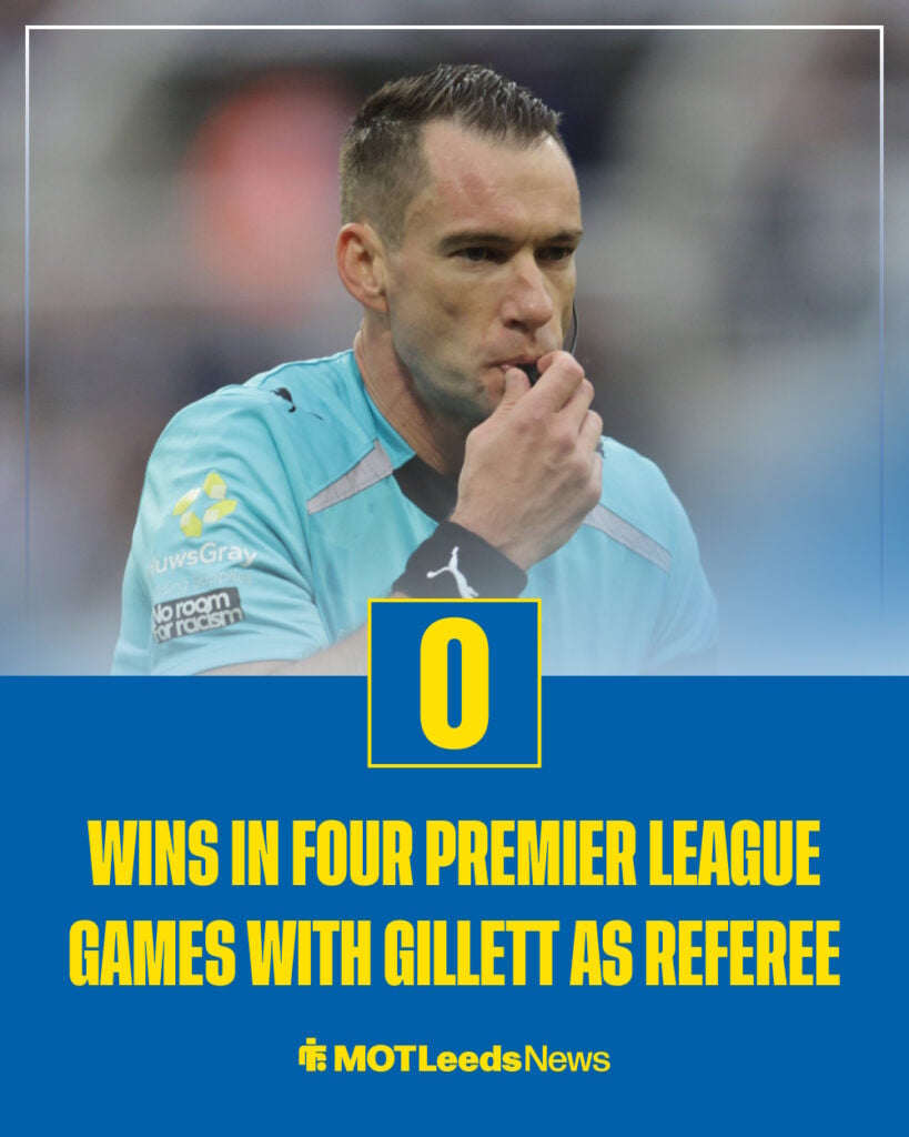Jarred Gillett record with Leeds in the Premier League