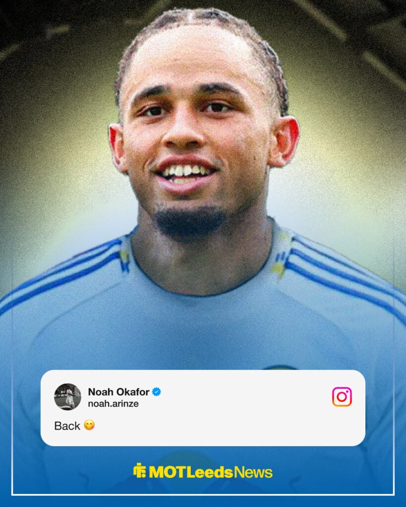 Noah Okafor posts Instagram update on Leeds injury, March 2026