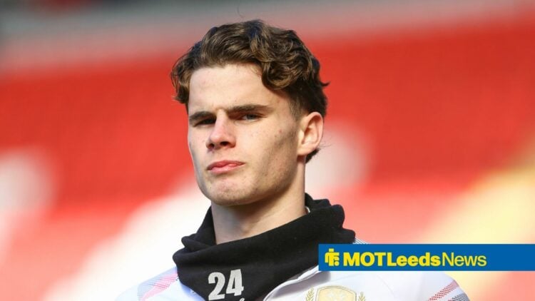 Leeds United loanee Harry Gray in Rotherham United kit