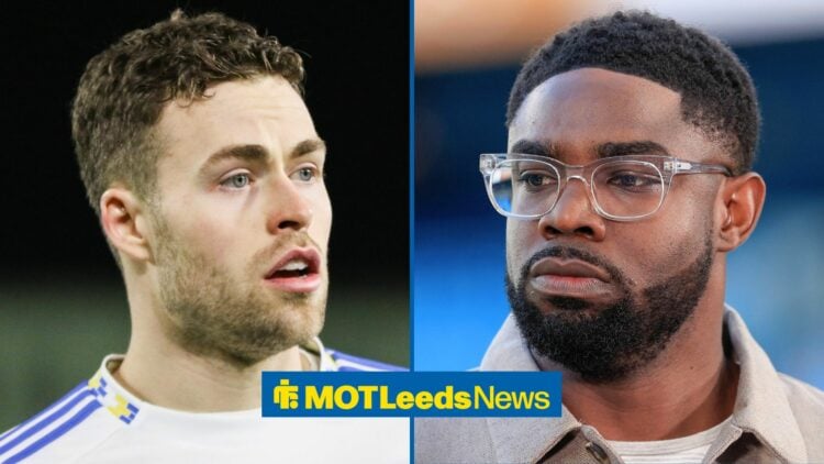 Split image of Leeds United defender Gabriel Gudmundsson and Micah Richards