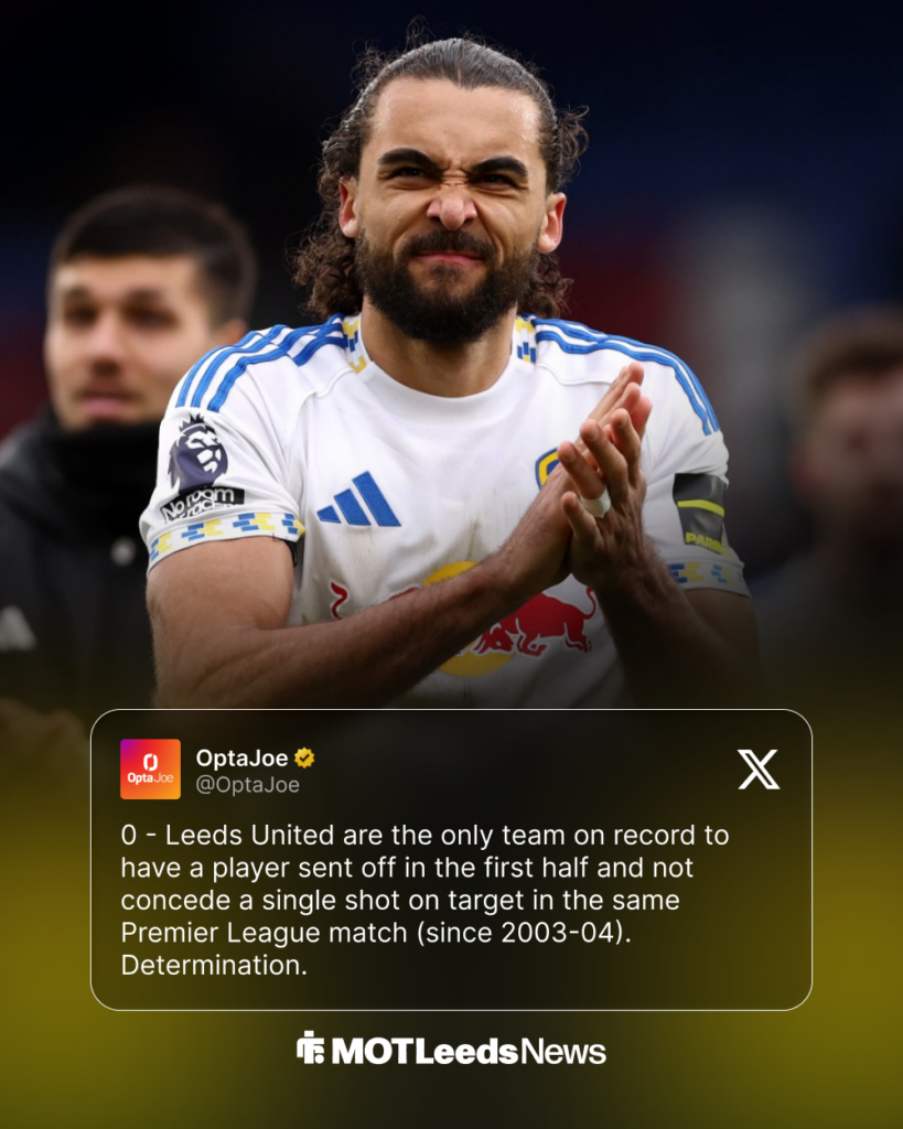 Leeds United striker Dominic Calvert-Lewin in background with Opta Joe' X post