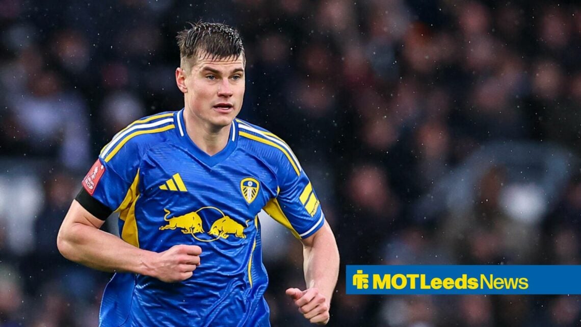 Jaka Bijol in action for Leeds United