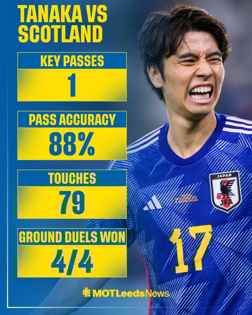 Ao Tanaka's stats for Japan vs Scotland
