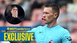 Thomas Bramall during the Premier League match between Southampton and Aston Villa, Daniel Farke manager of Leeds United rects to a missed chance during the Leeds United vs Manchester City Premier League match at Elland Road.