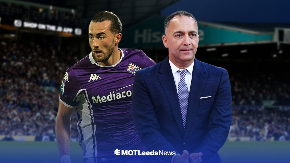 Jack Harrison alongside Paraag Marathe at Elland Road