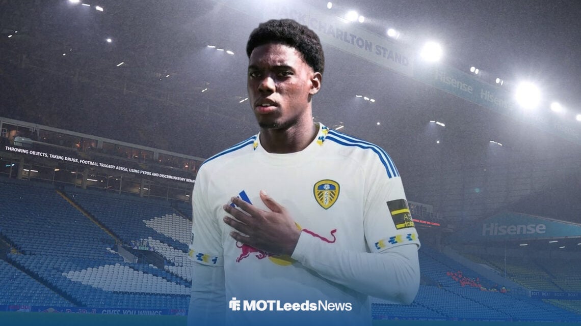 Alexis Vossah in Leeds United shirt