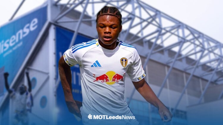Kenneth Mensah, Leeds United youngster, outside Elland Road.