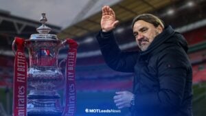 Daniel Farke with FA Cup trophy at Wembley