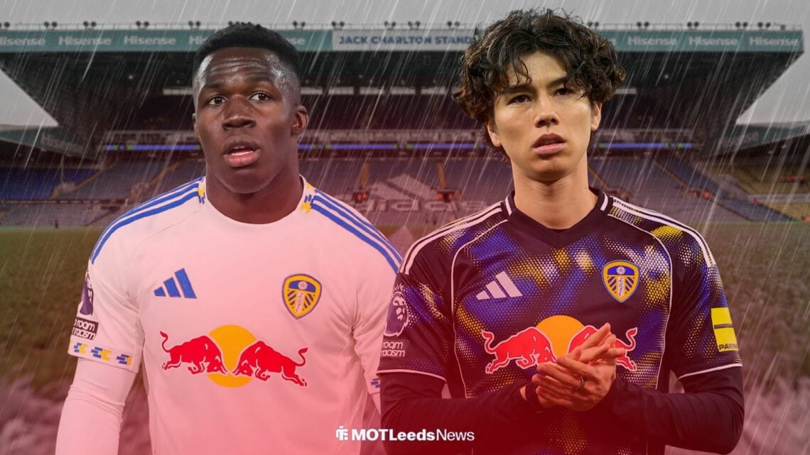 Ao Tanaka and Willy Gnonto at Elland Roid