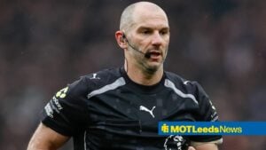 Birmingham, England, 1st February 2026. Referee Tim Robinson during the Aston Villa vs Brentford Premier League match at Villa Park, Birmingham