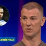 Joe Hart speaking on Match of the Day with Dominic Calvert-Lewin in circular inset