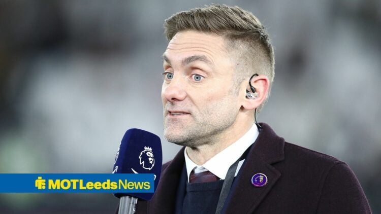 London, England, 1st December 2021. Rob Green is seen pitch side presenting for Amazon prime during the Premier League match at the London Stadium,...