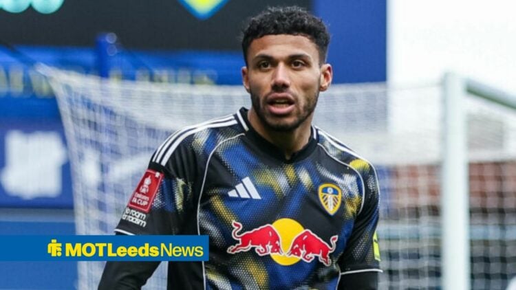 James Justin of Leeds United plays in defense during the Emirates FA Cup Fourth Round match between Birmingham City and Leeds United at St Andrews ...