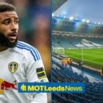 Jayden Bogle playing for Leeds and Elland Road