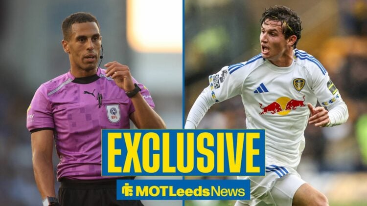 Farai Hallam and Brenden Aaronson at Leeds