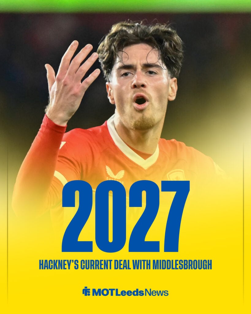 Hayden Hackney's contract with Middlesbrough runs until summer of 2027