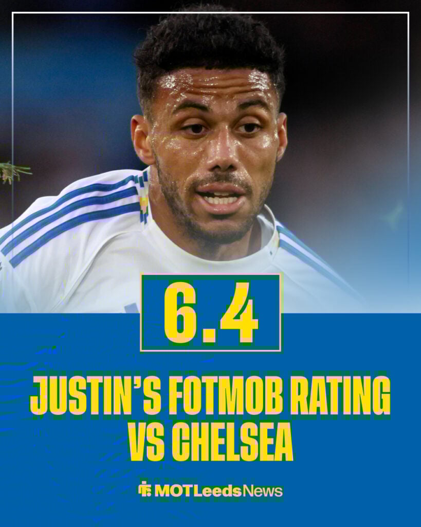 James Justin's rating against Chelsea in the FA Cup semi-final.