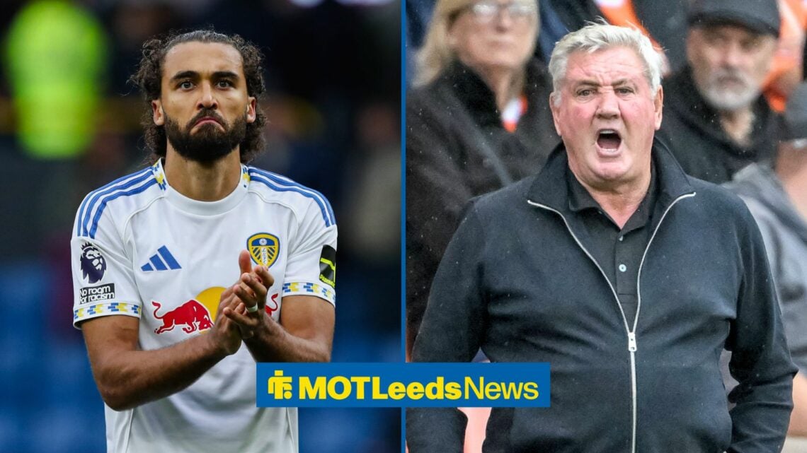 Split image of Leeds United striker Dominic Calvert-Lewin and Steve Bruce