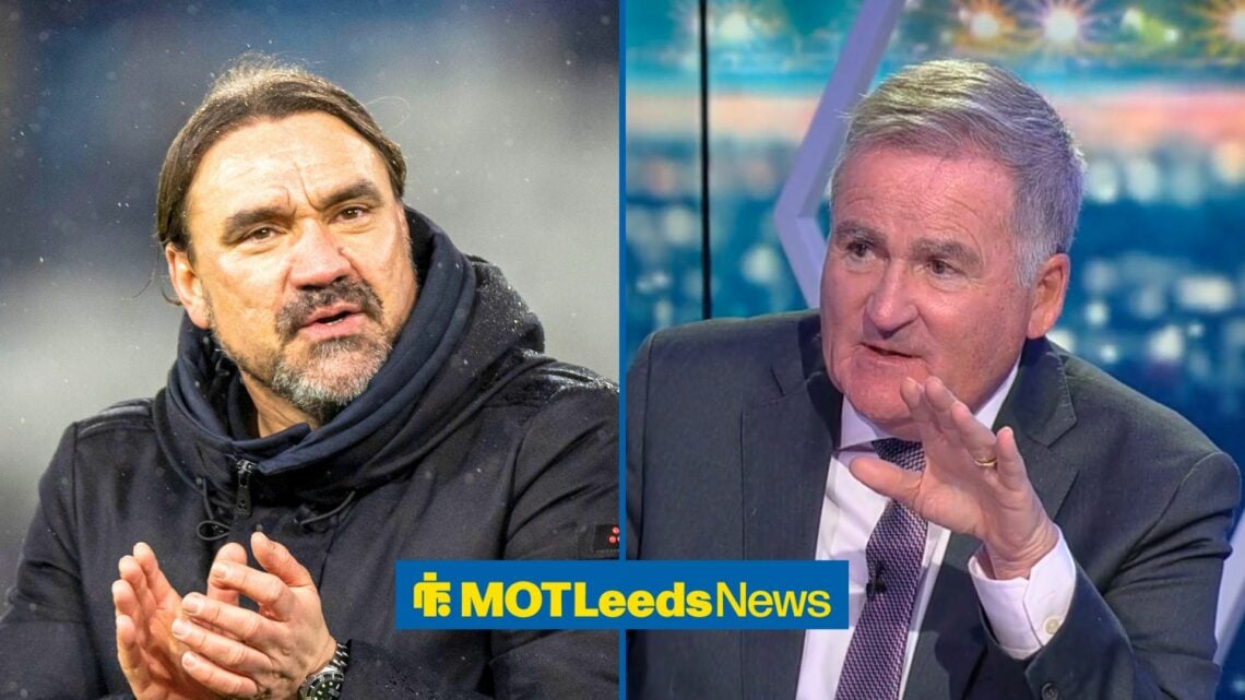 Split image of Leeds United manager Daniel Farke and Richard Keys