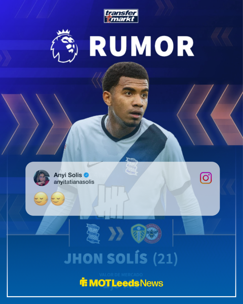 Leeds United Jhon Solis Birmingham City transfer