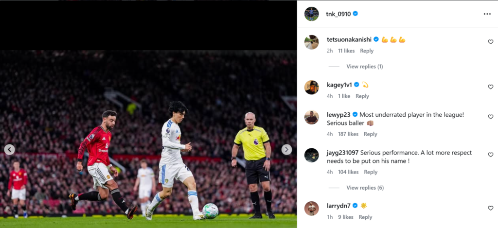 Ao Tanaka's Instagram post