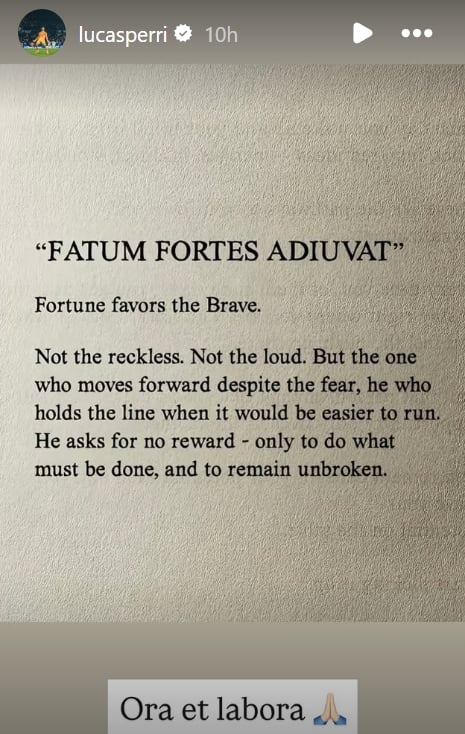 Lucas Perri on social media