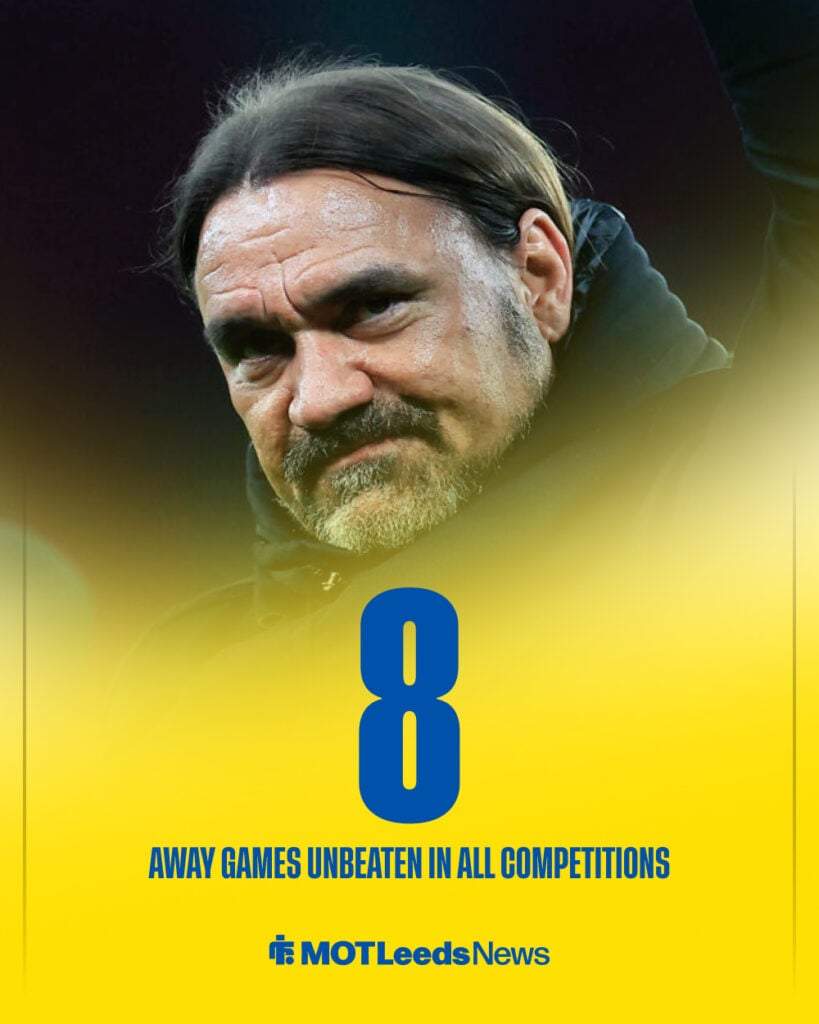 Leeds United are unbeaten in eight away games
