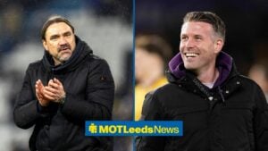 A 50-50 split image of Daniel Farke and Rob Edwards.