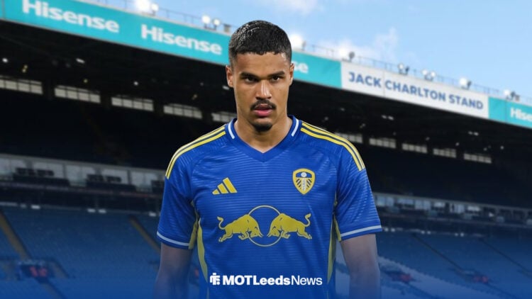 Danilho Doekhi in a Leeds away kit