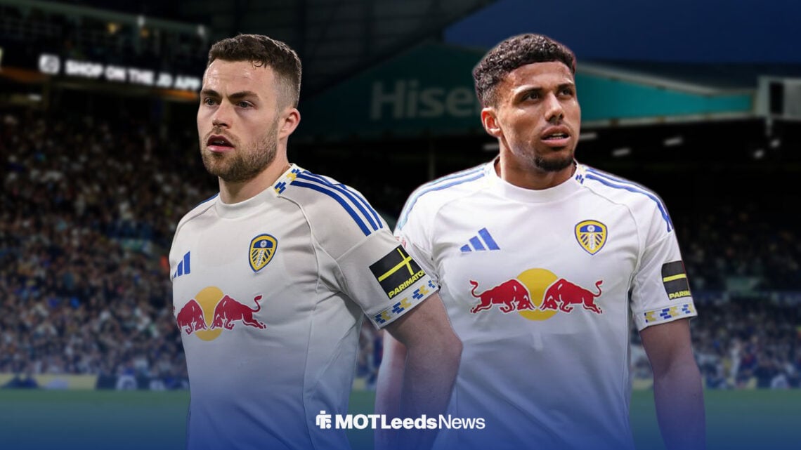 Gabriel Gudmundsson and James Justin look perturbed