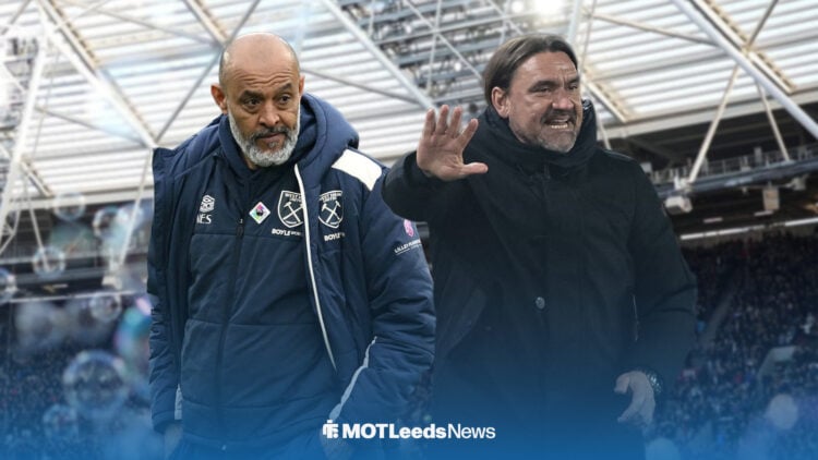 Nuno Espirito Santo and Daniel Farke stood at the London Stadium.