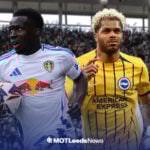 Willy Gnonto and Georginio Rutter stood at the Tottenham Hotspur Stadium.