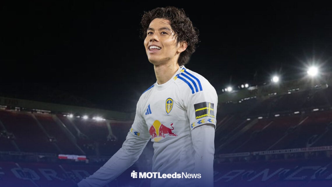 Ao Tanaka smiles at Old Trafford