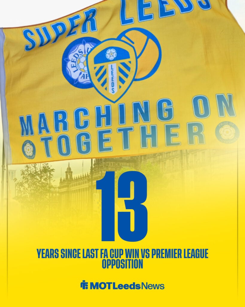 Years since Leeds beat a Premier League team in the FA Cup