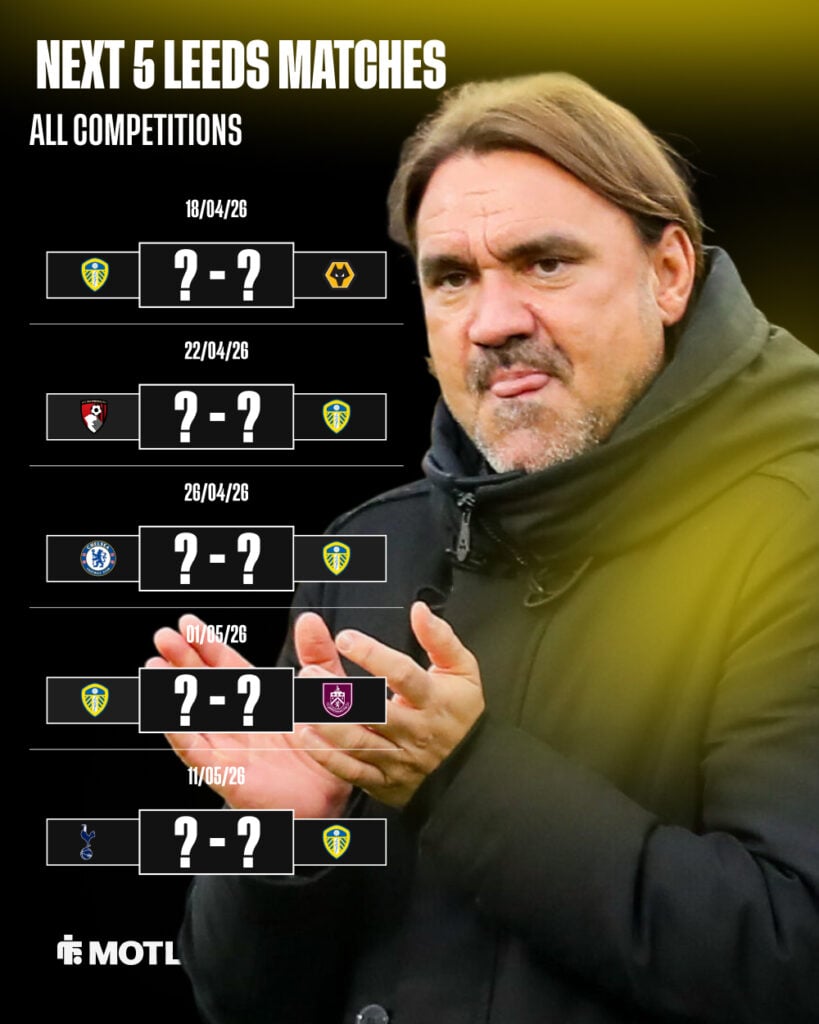 Leeds upcoming fixtures.