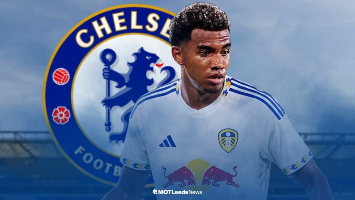 Jhon Solis in a Leeds United shirt at St Andrew's