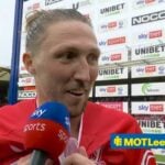 Middlesbrough's Luke Ayling speaking to Sky Sports after Championship play-off semi-final vs Southampton