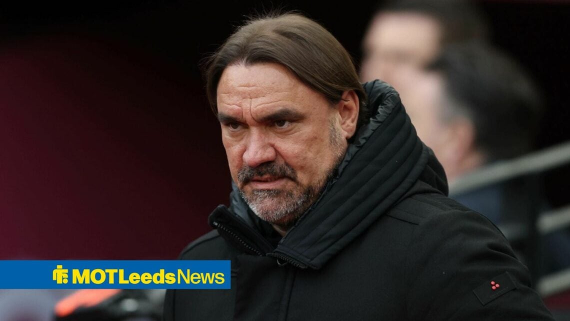 Daniel Farke looks on frustrated