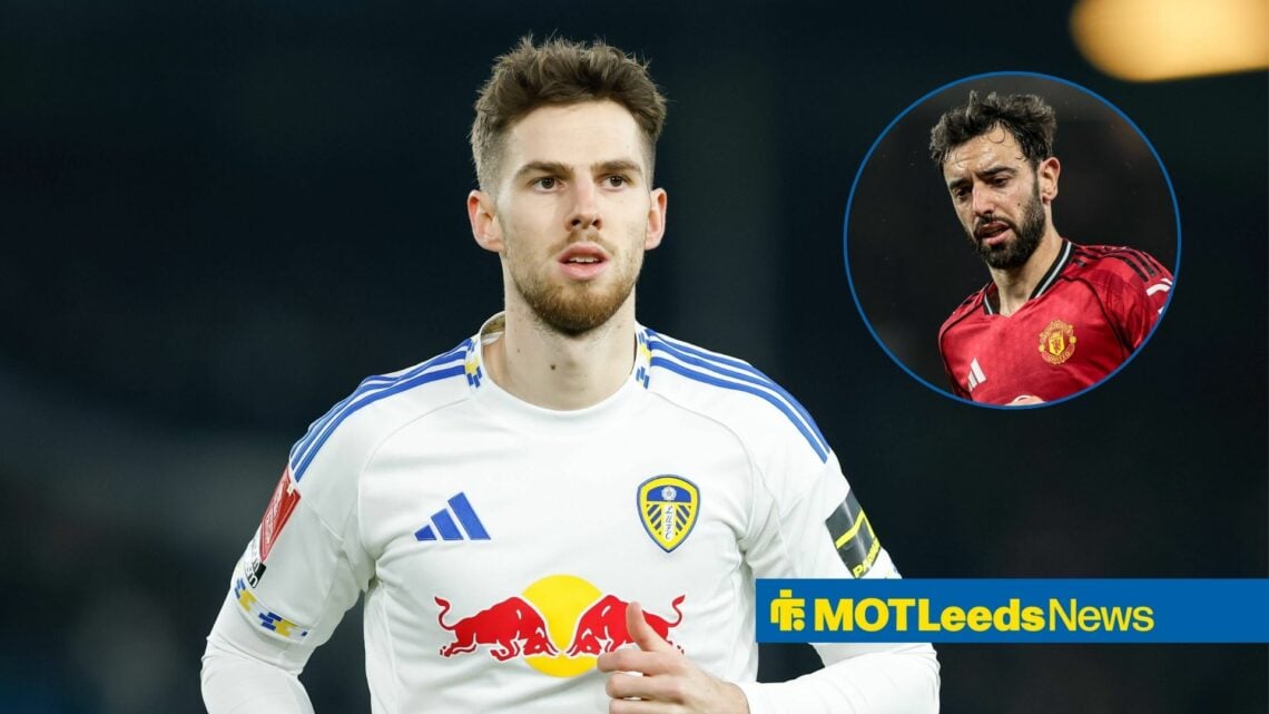 Anton Stach of Leeds United during the Norwich City FA Cup match, Bruno Fernandes of Manchester Untied during the Emirates FA Cup Third Round match...