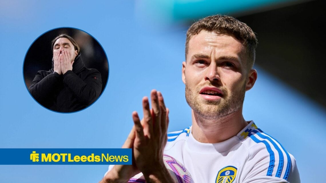 Gabriel Gudmundsson left-back of Leeds United reacts to fans during the pre-season friendly match between Leeds United and Villarreal CF, Daniel Fa...