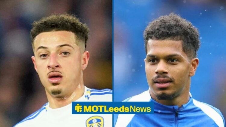 Leeds United midfielder Ethan Ampadu and Brighton forward Georginio Rutter